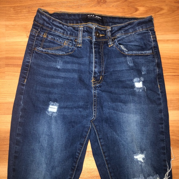 Wax Jean Denim - SKINNY Ripped jeans “High rise”